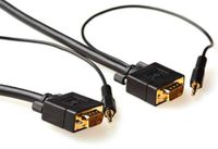 ACT 10m VGA + 3.5mm VGA kabel VGA (D-Sub) + 3.5 mm (1/8") Zwart