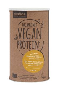 Purasana Vegan proteine rijst erwt zonnebl pomp hennep bio (400 gr)