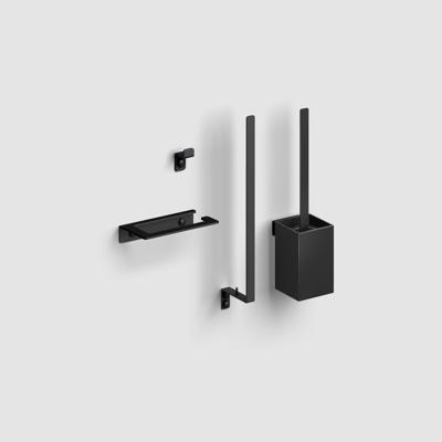 Accesoireset Toilet Clou Fold Mat Zwart
