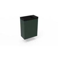 Fonteinkast Highland Green Arcqua Ridge 40x55x28 cm Incl. Fontein Mat Zwart Zonder Overloop Arcqua