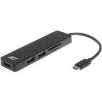 ACT Connectivity USB-C Hub 3 port met cardreader usb-hub