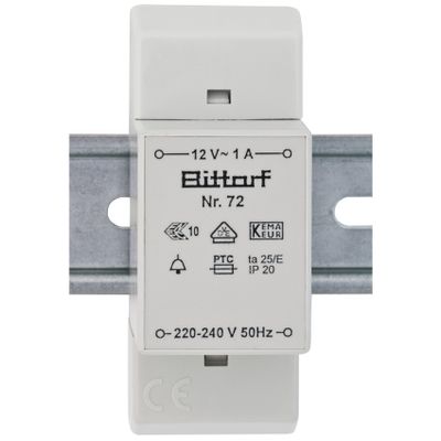 Beltrafo 12V 1A Din rail Bittdorf Nr72