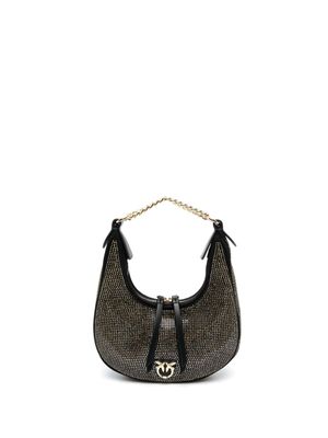 PINKO mini sac cabas Brioche à ornements - Noir