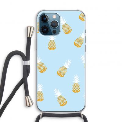 Ananasjes: iPhone 12 Pro Transparant Hoesje met koord