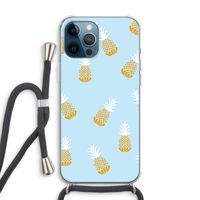 Ananasjes: iPhone 12 Pro Transparant Hoesje met koord