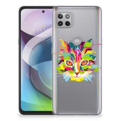 Motorola Moto G 5G Telefoonhoesje met Naam Cat Color Motorola Moto G 5G Telefoonhoesje met Naam Cat Color