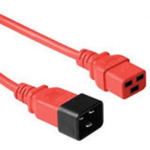 ACT Netsnoer C19 - C20 rood 1,2 m
