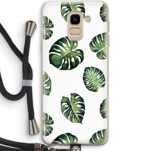 Tropische bladeren: Samsung Galaxy J6 (2018) Transparant Hoesje met koord