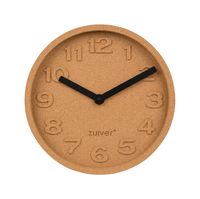 Zuiver Wandklok 'Cork' Kurk, 31cm