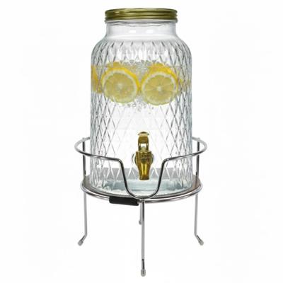 Drankdispenser/limonadetap - 6 ltr - inclusief standaard - 19 x 19 cm