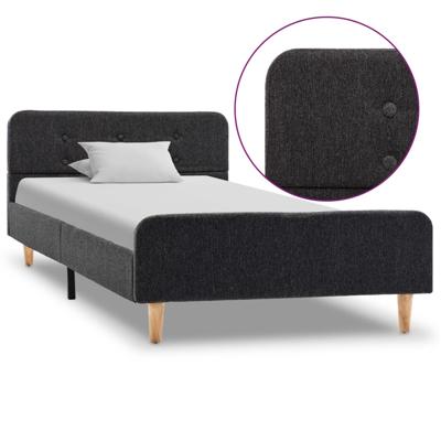 Bedframe jute donkergrijs 100x200 cm