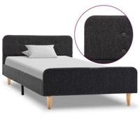 Bedframe jute donkergrijs 100x200 cm
