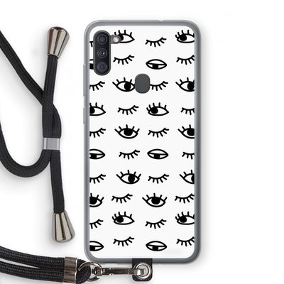 Eye pattern #2: Samsung Galaxy A11 Transparant Hoesje met koord