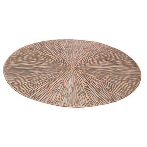 1x stuks ronde placemats brons geponst 38 cm van kunststof