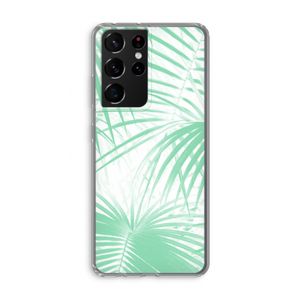 Palmbladeren: Samsung Galaxy S21 Ultra Transparant Hoesje