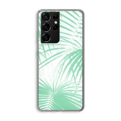 Palmbladeren: Samsung Galaxy S21 Ultra Transparant Hoesje