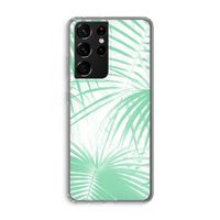 Palmbladeren: Samsung Galaxy S21 Ultra Transparant Hoesje