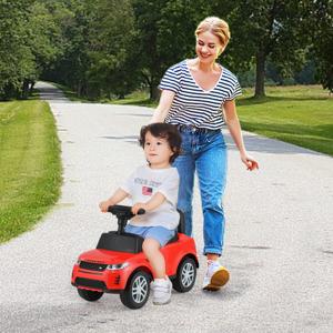 Rijdauto met Opbergruimte Rijdend Voertuig Glijauto Kinderauto Duwauto Speelgoedauto Rood