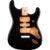 Fender Deluxe Series Stratocaster HSH Alder Body Black losse elzenhouten solid body voor elektrische gitaar