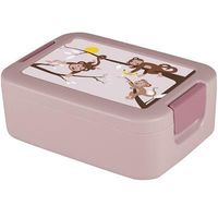 Sunware lunchbox met bentobakje aap roze / donkerroze