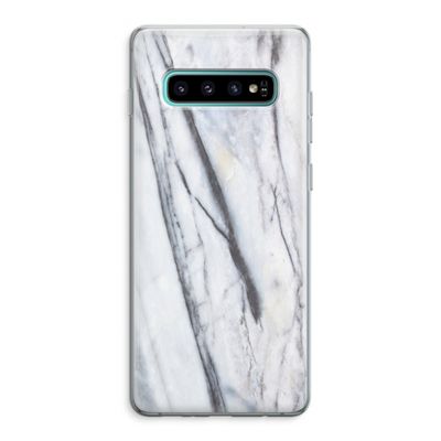 Gestreepte marmer: Samsung Galaxy S10 Plus Transparant Hoesje