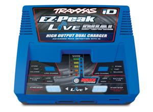 Traxxas EZ-Peak Live Dual Modelbouwoplader 26 A Li-poly, NiMH Minus-delta-U-uitschakeling, Batterijherkenning, Temperatuurbewaking