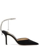 Jimmy Choo escarpins Saeda 85 mm ornés de cristal - Noir