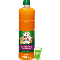 Roosvicee Vruchtensiroop Tropisch Fruit 750ml Aanbieding bij Jumbo |  2 pakken a 1.5 liter of flessen a 750 ml