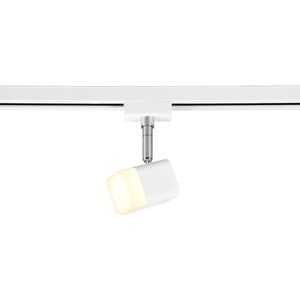 LED Railverlichting - Track Spot - Trion Dual Ribon - 2 Fase - 3.5W - Warm Wit 3000K - Dimbaar - Rechthoek - Mat Wit - Aluminium