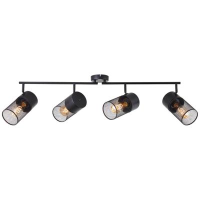 Brilliant Zwarte plafondlampKamolo 4x E27 - 99726/76