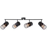 Brilliant Zwarte plafondlampKamolo 4x E27 - 99726/76