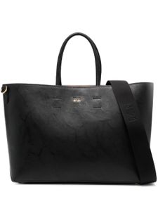 Nº21 sac cabas en cuir à logo embossé - Noir