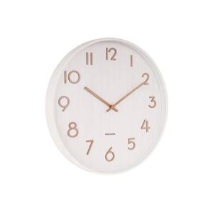 Karlsson - Wandklok Pure - Wit lindehout - Large - Ø60cm