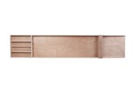 Longfield Games houten sjoelbak 200 x 41 x 7,5 cm hout 30 schijven - thumbnail