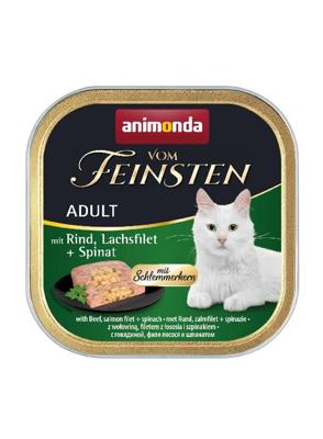 ANIMONDA Vom Feinsten Adult Classic Cat Beef, salmon, spinach - nat kattenvoer - 100g