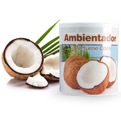 Geur gel Kokos geur - 95 gram - geur blikje - 6 x 7 cm - auto/interieurparfum/luchtverfrisser