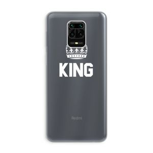 King zwart: Xiaomi Redmi Note 9 Pro Transparant Hoesje