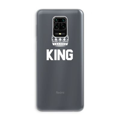 King zwart: Xiaomi Redmi Note 9 Pro Transparant Hoesje