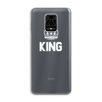 King zwart: Xiaomi Redmi Note 9 Pro Transparant Hoesje