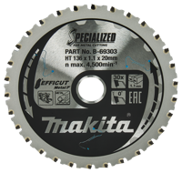 Makita Zaagblad ffcut 136x20x1,1 30T 0g - B-69303