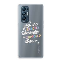 Right Place: Oppo Find X3 Neo Transparant Hoesje