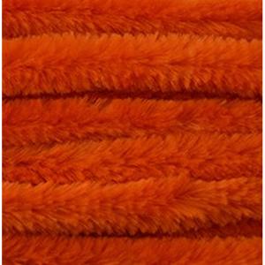 Chenille draad - 10x - oranje - 14 mm x 50 cm - hobby/knutsel materialen