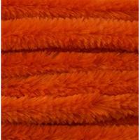 Chenille draad - 10x - oranje - 14 mm x 50 cm - hobby/knutsel materialen