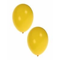 10x stuks gele party ballonnen 27 cm - thumbnail
