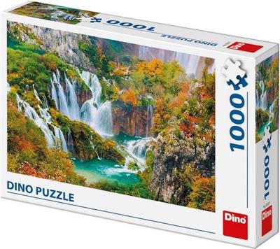 DinoToys Dino puzzel - watervallen plitvice kroatië - 1000 stukjes