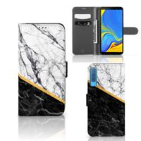 Samsung Galaxy A7 (2018) | Bookcase | Marmer Wit Zwart - Origineel Cadeau Man