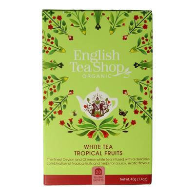 White tea tropical fruits bio 20 Zakjes White tea tropical fruits bio 20 Zakjes