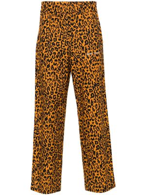 Palm Angels pantalon de jogging à imprimé guépard - Orange