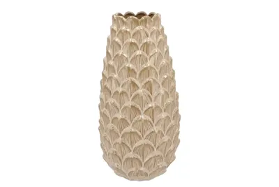 MIKA COZY SAND VASE LONG PINECONE EDGE 14X25CM