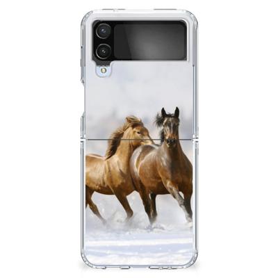 Samsung Galaxy Z Flip 4 | TPU Hoesje | Paarden